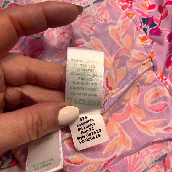 Lilly Pulitzer Bright Multicolor Floral Boho Off-Shoulder Tank Top Size XS - Picture 4 of 9